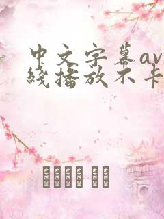 中文字幕av在线播放不卡