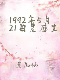 1992年5月21日农历生辰八字