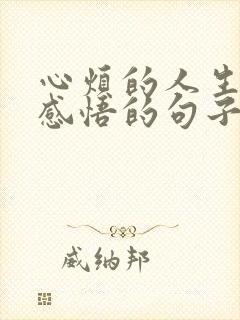 心烦的人生情感感悟的句子