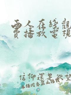 两人在线观看免费播放电视剧