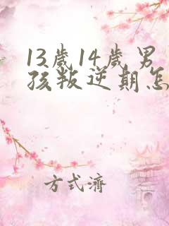 13岁14岁男孩叛逆期怎么办