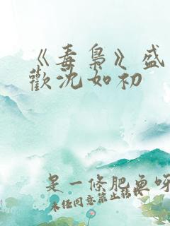 《毒枭》盛世清欢沈如初