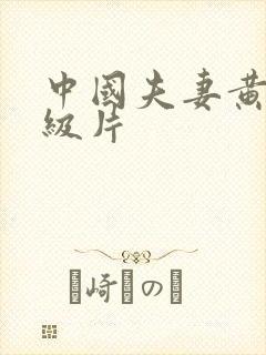 中国夫妻黄色一级片
