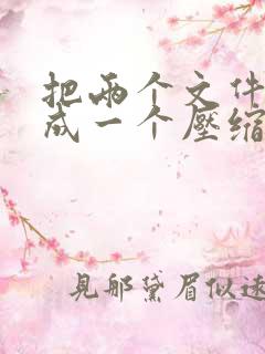 把两个文件压缩成一个压缩包