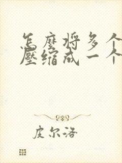 怎么将多个文件压缩成一个压缩包