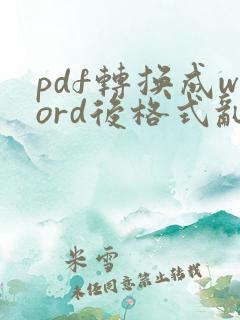 pdf转换成word后格式乱了怎么办