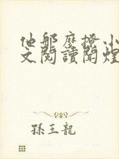 他那么撩小说全文阅读闻煜风
