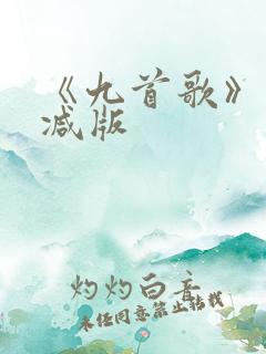 《九首歌》未删减版