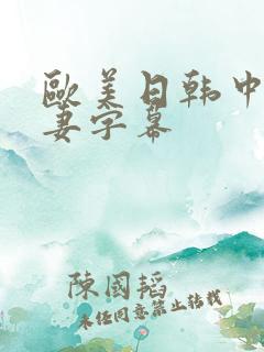 欧美日韩中文人妻字幕