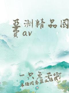 亚洲精品国产免费av