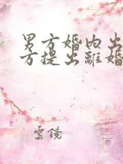 男方婚内出轨男方提出离婚怎么处理