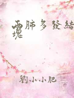 两肺多发结节团块