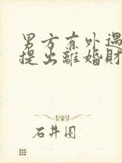 男方有外遇女方提出离婚财产怎么分