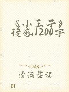 《小王子》的读后感1200字