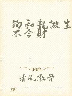 狗和龙做生意合不合财