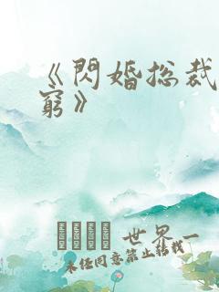 《闪婚总裁都很穷》
