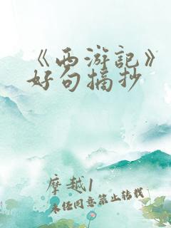 《西游记》中的好句摘抄