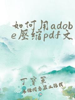 如何用adobe压缩pdf文件大小