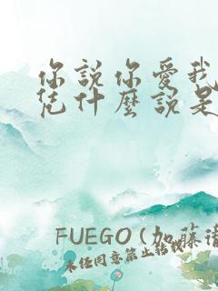 你说你爱我爱我凭什么说是什么歌
