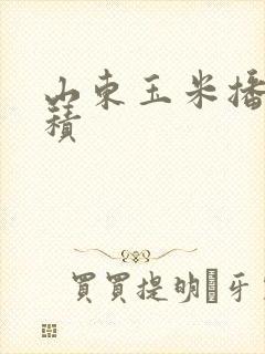 山东玉米播种面积