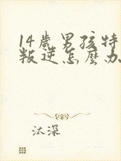 14岁男孩特别叛逆怎么办