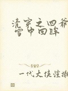 清穿之四爷宠妃 雪中回眸