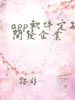 app软件定制开发企业