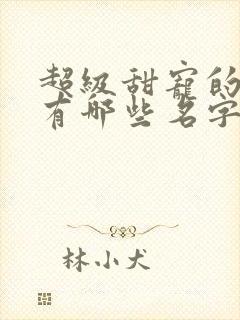 超级甜宠的短剧有哪些名字