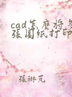 cad怎么将多张图纸打印到同一个pdf