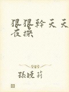 狠狠干天天日夜夜操