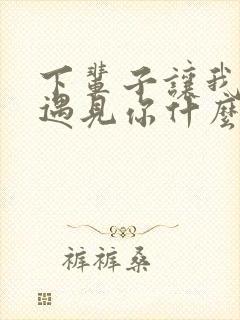 下辈子让我早点遇见你什么歌