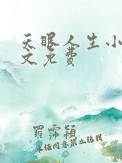天眼人生小说全文免费
