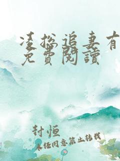 凌总追妻有些甜免费阅读