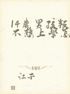 14岁男孩叛逆不想上学怎么办