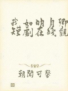 我如明月卿不如短剧在线观看