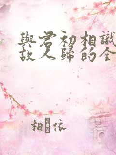 与君初相识犹似故人归的全诗
