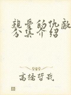 亲爱的仇敌剧情分集介绍