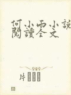 何小雨小说在线阅读全文