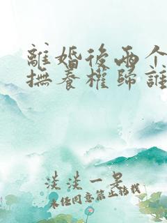 离婚后两个小孩抚养权归谁