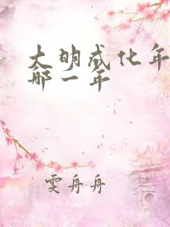 大明成化年制是哪一年
