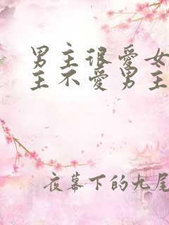 男主很爱女主女主不爱男主的小说