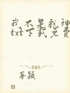 我不是戏神小说txt下载免费