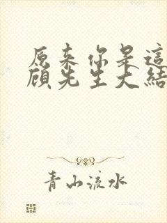 原来你是这样的顾先生大结局
