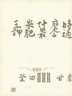玉米什么时候施钾肥最合适