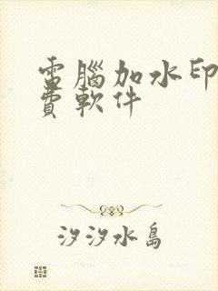 电脑加水印的免费软件