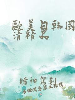 欧美日韩国产高清精品