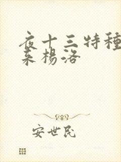夜十三特种兵归来杨洛