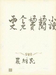 两个妈妈小说全文免费阅读