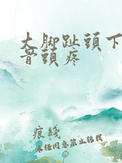 大脚趾头下边的骨头疼