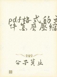 pdf格式的文件怎么压缩变小